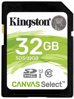 Карта памяти  SD  32 Gb Kingston SDHC Class10 Canvas Select bulk (без инд. упаковки) (SDS/ 32GBCP)