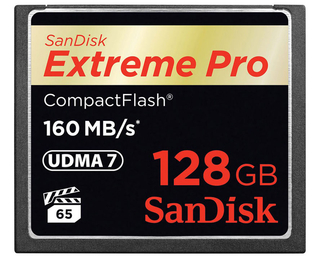 Модуль памяти  CompactFlash Card 128 Gb Sandisk Extreme Pro 1067x, (160 Mb/s), SDCFXPS-128G-X46
