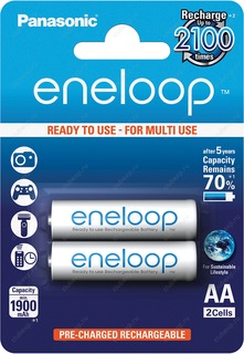 Аккумулятор Panasonic Eneloop AA 1900 mAh (2шт) BK-3MCCE/ 2BE