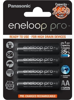 Аккумулятор Panasonic Eneloop Pro AA 2500 mAh (4шт) BK-3HCDE/ 4BE