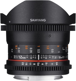 Объектив Samyang 12mm T3.1 VDSLR Canon (Full Frame)