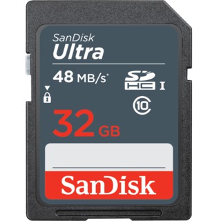 Модуль памяти  SD  32 Gb Sandisk SDHC Ultra class 10, 48Mb/ s, UHS-I (SDSDUNB-032G-GN3IN)