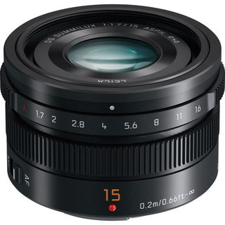 Объектив Panasonic Lumix 15mm f/ 1.7 ASPH LEICA DG SUMMILUX черный (H-X015E-K)