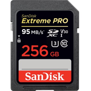 Модуль памяти  SD 256 Gb Sandisk SDXC Extreme Pro, class10, 95MB/ s, UHS-I V30 U3 (SDSDXXG-256G-GN4IN