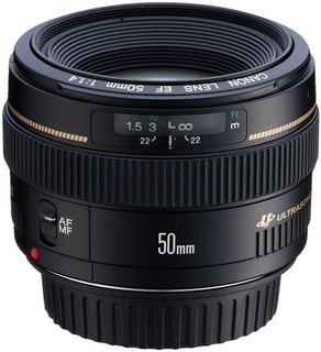 Объектив Canon EF 50 mm f/ 1.4 USM + бленда (s/ n:32902232) Б/ У