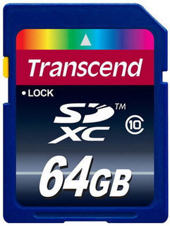 Модуль памяти  SD  64 Gb Transcend SDXC 90MB U1 600x Б/ У