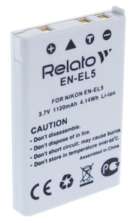 Аккумулятор Relato EN-EL5 (Nikon EN-EL5) 3.7V, 1120mAh