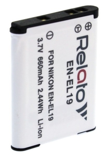 Аккумулятор Relato EN-EL19 (Nikon EN-EL19) 3.7V, 660mAh