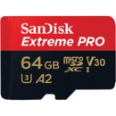 Карта памяти  Micro SD  64 Gb Sandisk Extreme Pro, 170Mb/ s UHS-I A2 C10 V30 U3 (SDSQXCY-064G-GN6MA)