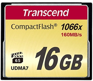 Карта памяти  CompactFlash Card  16 Gb Transcend 1066x TS16GCF1000