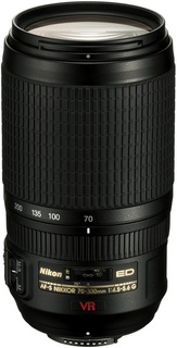 Объектив Nikon 70-300 mm f/ 4.5-5.6G IF-ED AF-S VR Zoom-Nikkor (s/ n:3011395) Б/ У