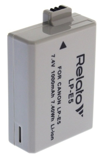 Аккумулятор Relato LP-E5 (Canon LP-E5) 7.4V, 1000mAh