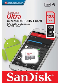 Карта памяти  Micro SD 128 Gb Sandisk Ultra class10, 100Mb/ s, UHS-I (SDSQUNR-128G-GN6MN)