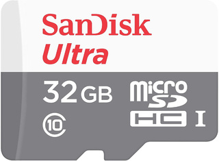 Карта памяти  Micro SD  32 Gb Sandisk Ultra class10, 100Mb/ s (microSDHC) (SDSQUNR-032G-GN3MN)