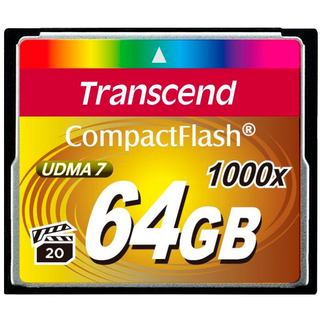 Карта памяти  CompactFlash Card  64 Gb Transcend 1000х