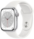 Apple Watch Series 8 GPS 45mm Silver Aluminium White Sport Band (MP6N3ZP/ A)