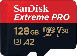 Карта памяти  Micro SD 128 Gb Sandisk Extreme Pro V30 A2 U3 4K R200/ W90 (SDSQXCD-128G-GN6MA)