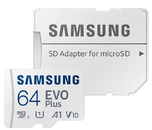 Карта памяти MicroSDXC Samsung EVO Plus 64 Гб A1, V10, UHS-I Class 1 (U1) 130mb/ s (MB-MC64KA)