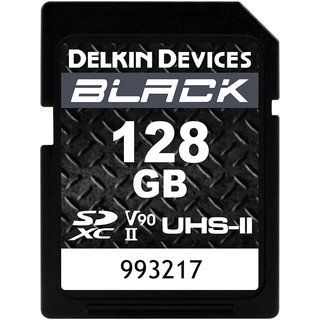 Карта памяти DELKIN BLACK SD 128GB UHS-II SDXC U3 V90 (DSDBV90128)