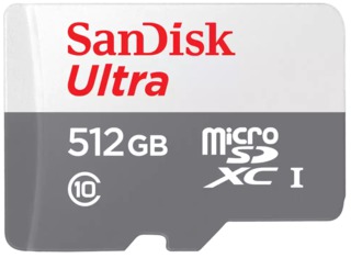 Карта памяти  Micro SD 512 Gb SanDisk Ultra microSDHC/ microSDXC UHS-I (SDSQUNR-512G-GN3MN)