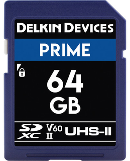 Карты памяти  SD 64GB DELKIN Prime SD 1900X UHS-II V60 Card