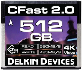 Карта памяти Delkin Devices Cinema CFast 2.0 512GB 560X 4K Video (DDCFST560512)