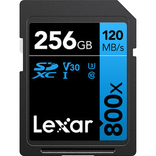 Карта памяти  SD 256 Gb Lexar Professional 800x SDXC UHS-I, (R120/ W45Mb/ s) C10 V30 U3