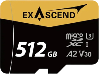 Карта памяти  Micro SD 512 GB Exascend Catalyst UHS-I V30 + адаптер SD