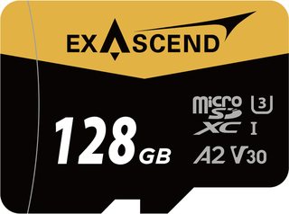 Карта памяти  Micro SD 128 GB Exascend Catalyst UHS-I V30 + адаптер SD