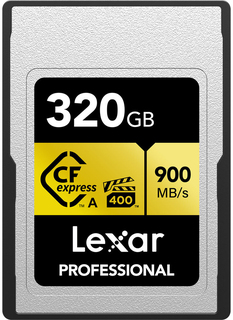 Карта памяти Lexar 320 ГБ Professional CFexpress Type A Gold Serie, (R900МБ/ s/ W800МБ/ s) VPG 400