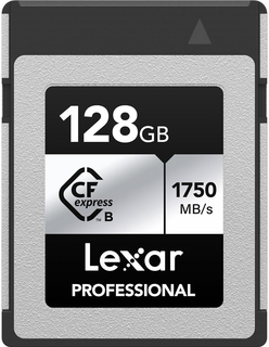 Карта памяти Lexar 128 ГБ Professional CFexpress Type B Silver Series 8К, (R1750/ W1300) (новая)