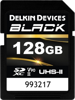 Карта памяти DELKIN BLACK SD 128GB UHS-II SDXC U3 V90 (DSDBV90128BX)