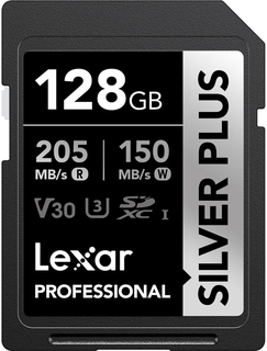 Карта памяти 128GB Lexar Professional SILVER PLUS SDXC™ UHS-I C10 V30 U3