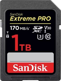 Карта памяти 1 ТБ SDXC Extreme PRO UHS-I U3 V30 чтение/ запись МБ/ сек 170/ 90